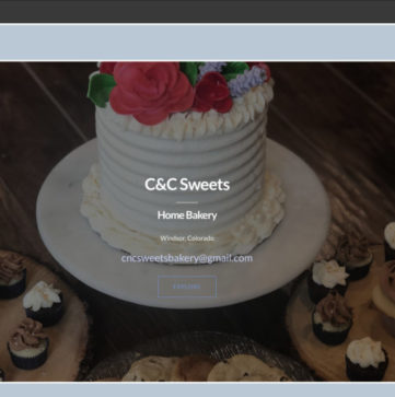 C & C Sweets Bakery is a custom bakery based in Windsor, CO. Worked directly with owner Miranda Hunter to create a visual sensory experience where the consumer can see (and almost taste) the bakery products.